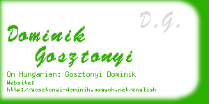 dominik gosztonyi business card